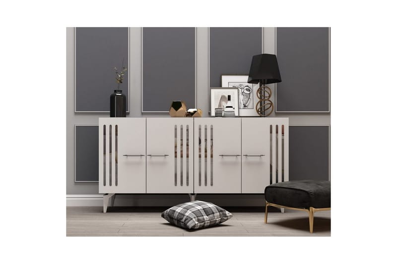 Junes Konsollbord 150 cm - Vit/Silver - Möbler - Vardagsrum - Soffbord & vardagsrumsbord - Avlastningsbord & konsolbord