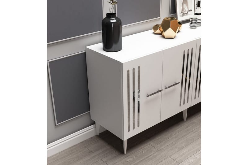Junes Konsollbord 150 cm - Vit/Silver - Möbler - Vardagsrum - Soffbord & vardagsrumsbord - Avlastningsbord & konsolbord