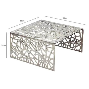 Junino Soffbord 60 cm - Silverfärgad - Möbler - Vardagsrum - Soffbord & vardagsrumsbord - Soffbord