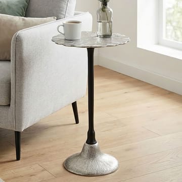 Junova Sidobord 29 cm Industriell stil - Silver och svart - Möbler - Vardagsrum - Soffbord & vardagsrumsbord - Brickbord