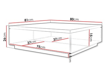 Juvik Soffbord 80 cm - svart - Möbler - Vardagsrum - Soffbord & vardagsrumsbord - Soffbord