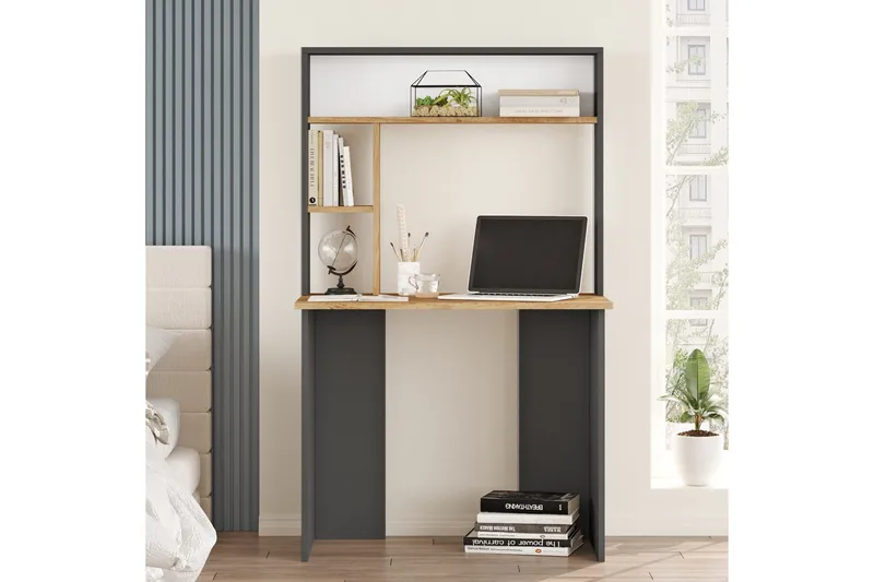 Kaiji Skrivbord 90x51,6 cm Mörkblå/Svart - Hanah Home - Möbler - Hemmakontor - Skrivbord