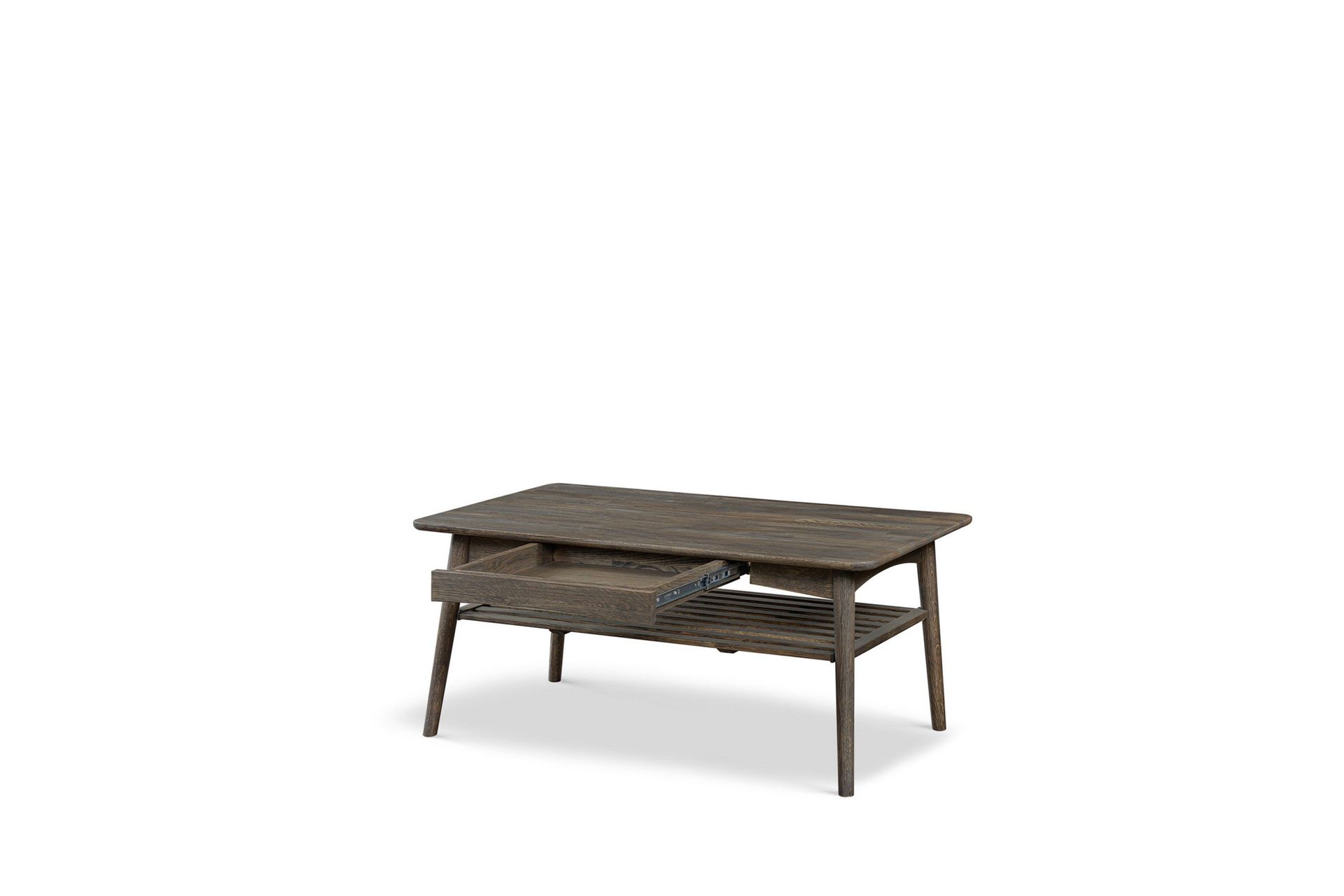 kalix soffbord 120x60 cm i massivt trä - mörkbrun