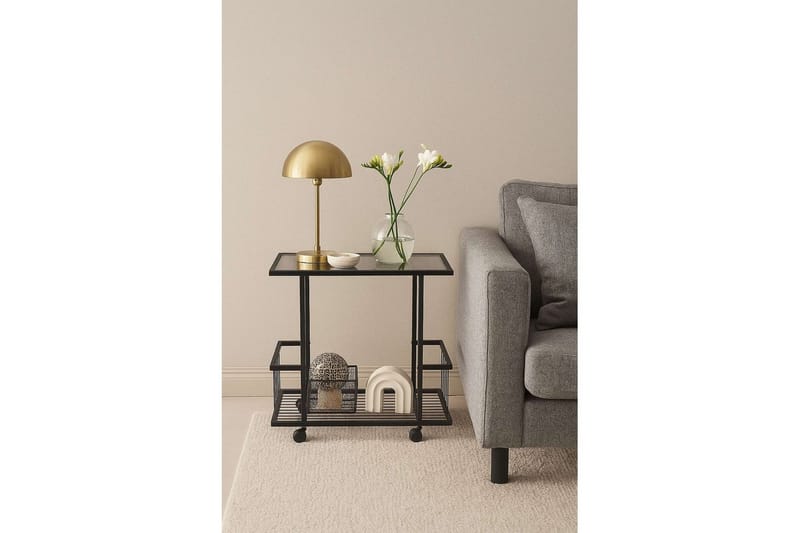 Kallin Sidobord 60x36 cm - Svart/Grå - Möbler - Vardagsrum - Soffbord & vardagsrumsbord - Brickbord