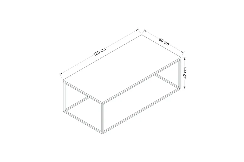 Kambuku Rektangulärt Valnöt Soffbord 120 cm i Trä - Brun - Möbler - Vardagsrum - Soffbord & vardagsrumsbord - Soffbord