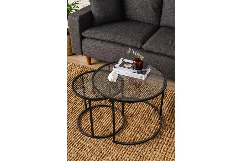 Kashiwa Soffbord 60 cm - Svart - Möbler - Vardagsrum - Soffbord & vardagsrumsbord - Satsbord