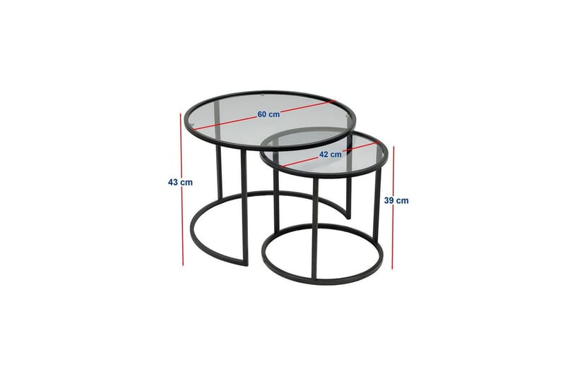 Kashiwa Soffbord 60 cm - Svart - Möbler - Vardagsrum - Soffbord & vardagsrumsbord - Soffbord