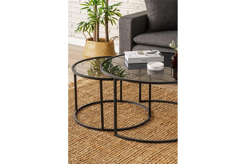 Kashiwa Soffbord 80 cm - Svart - Möbler - Vardagsrum - Soffbord & vardagsrumsbord - Satsbord