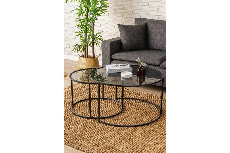 Kashiwa Soffbord 80 cm - Svart - Möbler - Vardagsrum - Soffbord & vardagsrumsbord - Satsbord