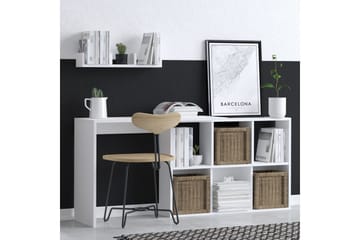 Kaus Skrivbord 74x45 cm Vit/Brun - Hanah Home - Möbler - Hemmakontor - Skrivbord
