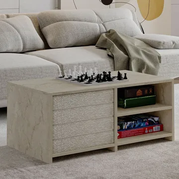 Kavon Soffbordsset 90x44,1x45 cm - Travertin - Möbler - Vardagsrum - Soffbord & vardagsrumsbord - Soffbord