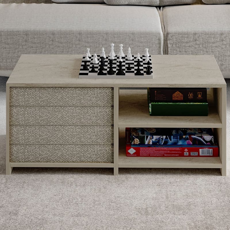 Kavon Soffbordsset 90x44,1x45 cm - Travertin - Möbler - Vardagsrum - Soffbord & vardagsrumsbord - Soffbord