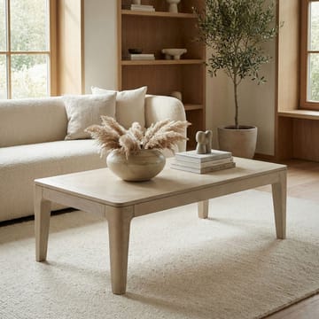 Kelela Soffbord 120 cm - Vitlaserad - Möbler - Vardagsrum - Soffbord & vardagsrumsbord - Soffbord