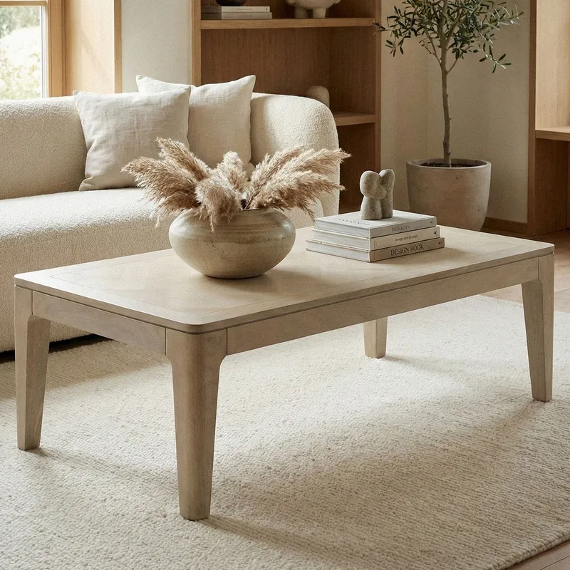 Kelela Soffbord 120 cm - Vitlaserad - Möbler - Vardagsrum - Soffbord & vardagsrumsbord - Soffbord