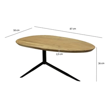 Kelora Soffbord 87 cm Oval - Naturligt ljusbrun/svart - Möbler - Vardagsrum - Soffbord & vardagsrumsbord - Soffbord