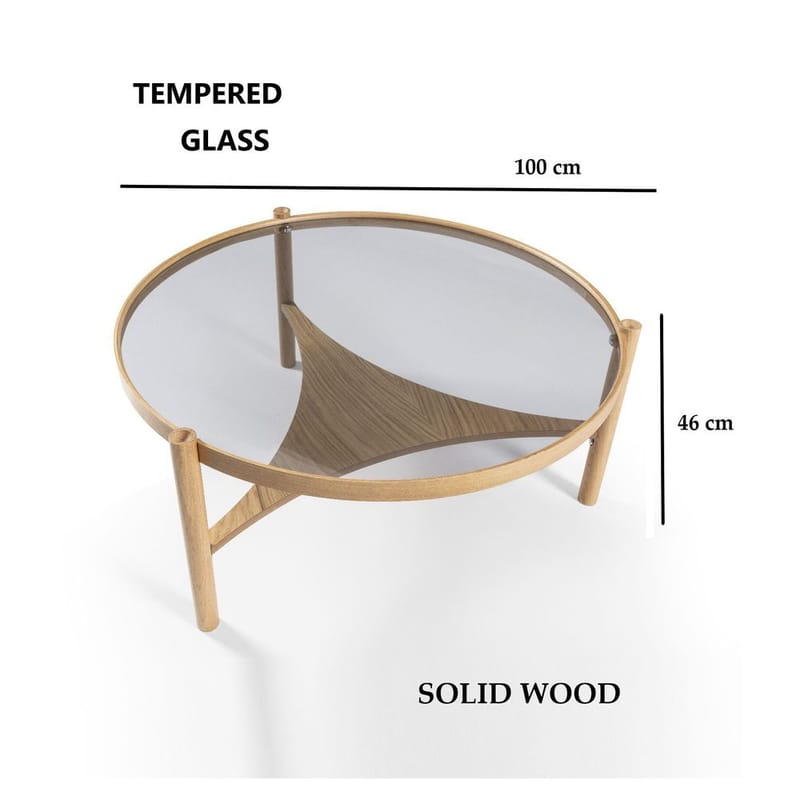 Kelvan Soffbord 100 cm - Natur - Möbler - Vardagsrum - Soffbord & vardagsrumsbord - Soffbord