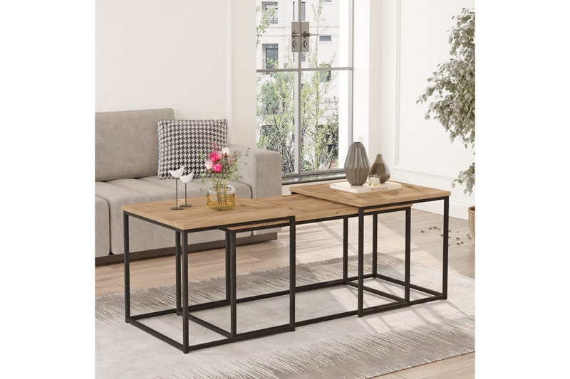 Kenkichi Soffbord 50x50 cm Mörkblå - Hanah Home - Möbler - Vardagsrum - Soffbord & vardagsrumsbord - Satsbord