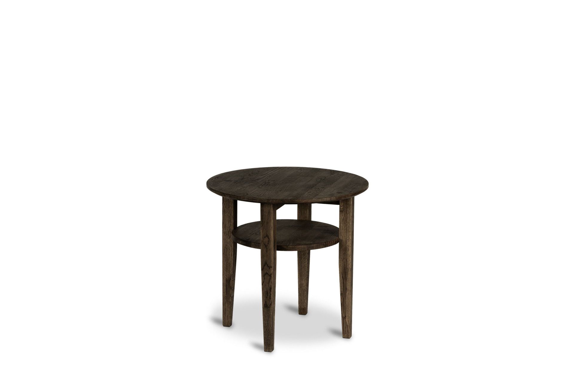 kenton runt soffbord 60 cm i massivt trä - mörkbrun