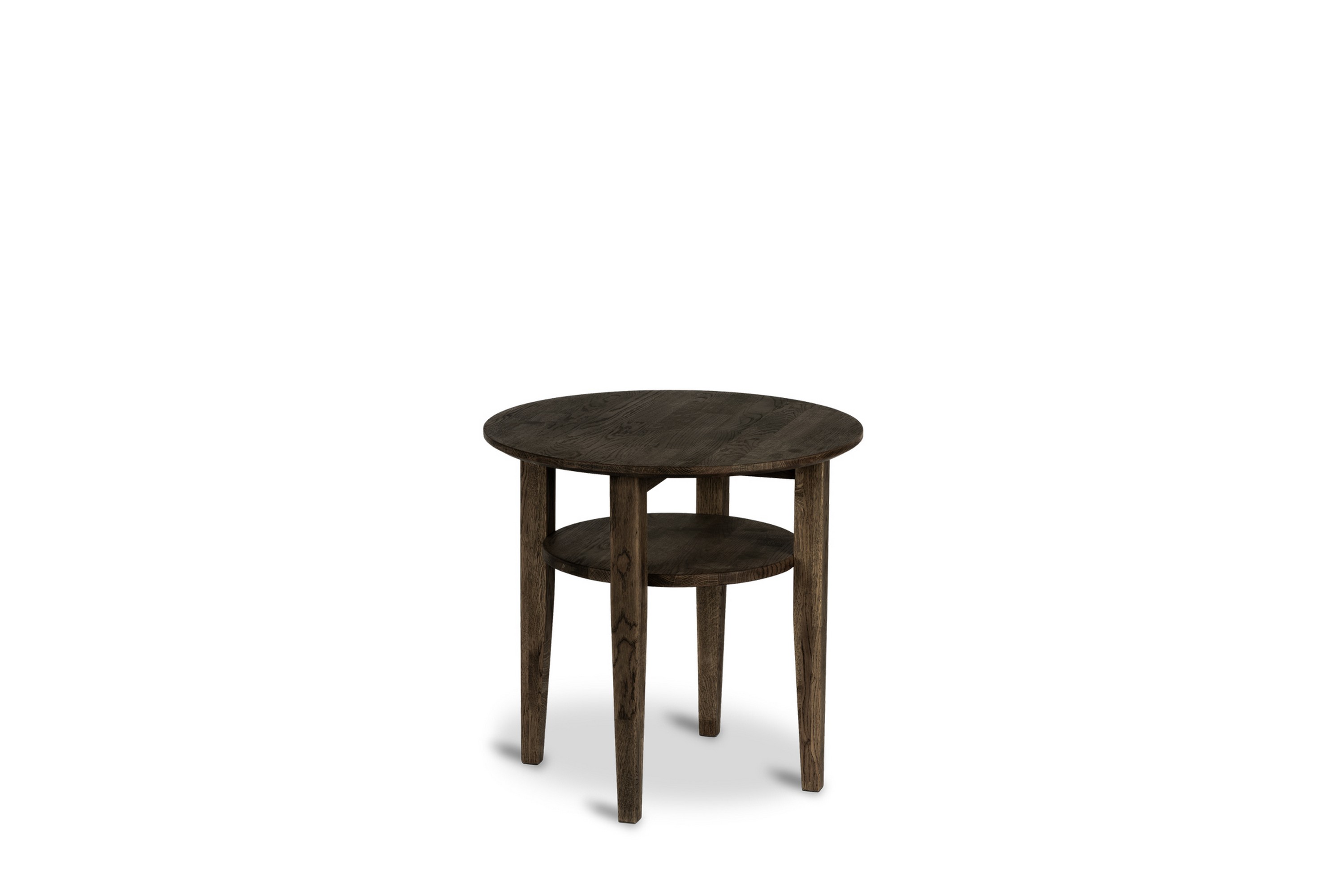 kenton runt soffbord 60 cm i massivt trä - mörkbrun