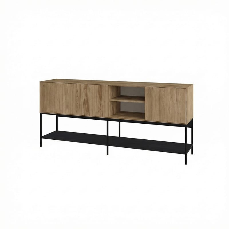 Kenvor Konsol 180x80x40 cm - Naturlig ek, Wood Black, svart - Möbler - Vardagsrum - Soffbord & vardagsrumsbord - Avlastningsbord & konsolbord
