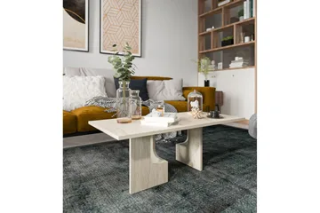 Kiros Rektangulärt Soffbord 104 cm i Trä med Skulpturala Ben - Beige - Möbler - Vardagsrum - Soffbord & vardagsrumsbord - Soffbord
