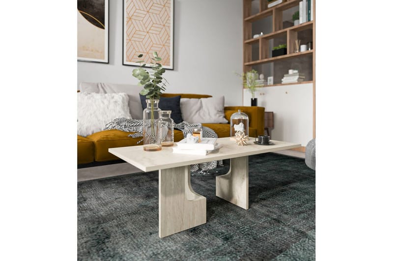 Kiros Soffbord 104 cm - Beige - Möbler - Vardagsrum - Soffbord & vardagsrumsbord - Soffbord