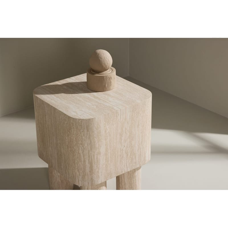 Klirou Sidobord 40 cm - Beige - Möbler - Vardagsrum - Soffbord & vardagsrumsbord - Sidobord & lampbord