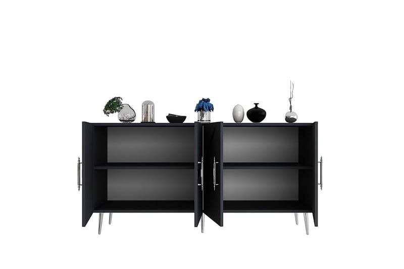 Konsol Bielany Antracit / Argentu - Antracit / Argentu - Möbler - Vardagsrum - Soffbord & vardagsrumsbord - Avlastningsbord & konsolbord