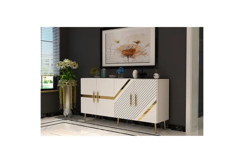 Konsol Bielany Vit / Rany - Vit / Rany - Möbler - Vardagsrum - Soffbord & vardagsrumsbord - Avlastningsbord & konsolbord