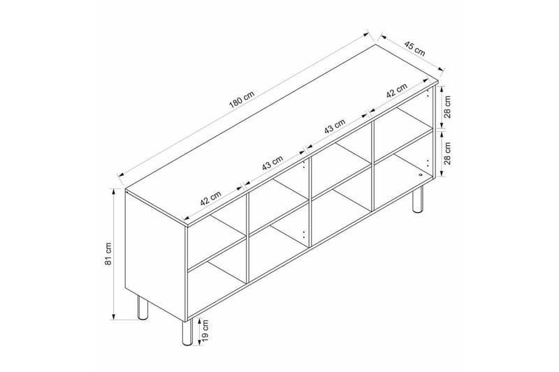 Konsol Bingdi Vit - Vit - Möbler - Vardagsrum - Soffbord & vardagsrumsbord - Avlastningsbord & konsolbord