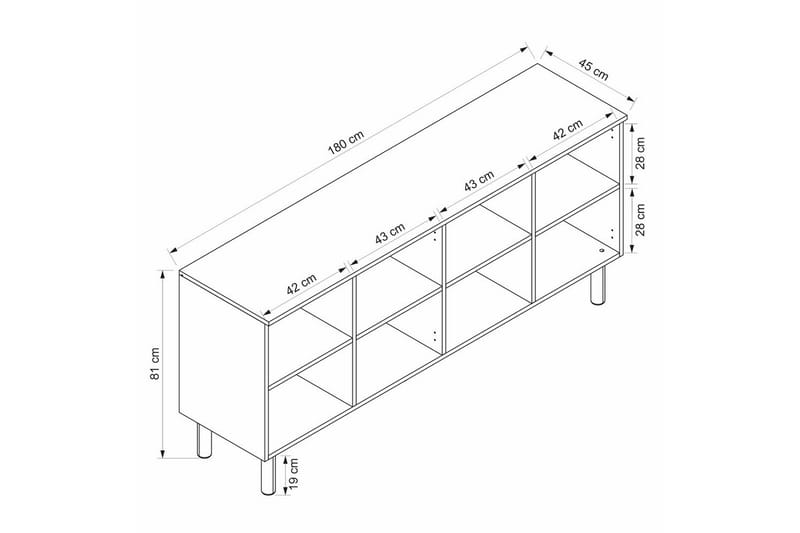 Konsol Bingdi Vit - Vit - Möbler - Vardagsrum - Soffbord & vardagsrumsbord - Avlastningsbord & konsolbord