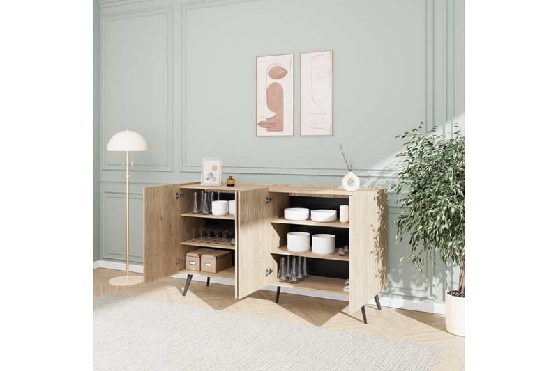 Konsol Bulskoll Ek - Mediumfärgat trä - Möbler - Vardagsrum - Soffbord & vardagsrumsbord - Avlastningsbord & konsolbord