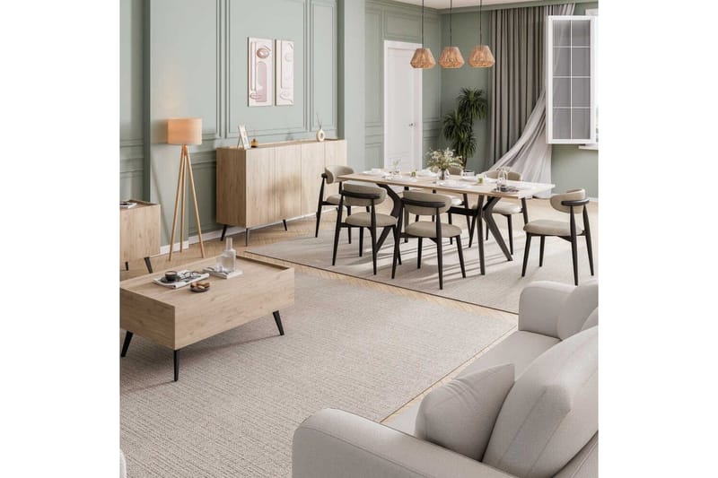 Konsol Bulskoll Ek - Mediumfärgat trä - Möbler - Vardagsrum - Soffbord & vardagsrumsbord - Avlastningsbord & konsolbord