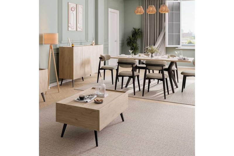 Konsol Bulskoll Ek - Mediumfärgat trä - Möbler - Vardagsrum - Soffbord & vardagsrumsbord - Avlastningsbord & konsolbord