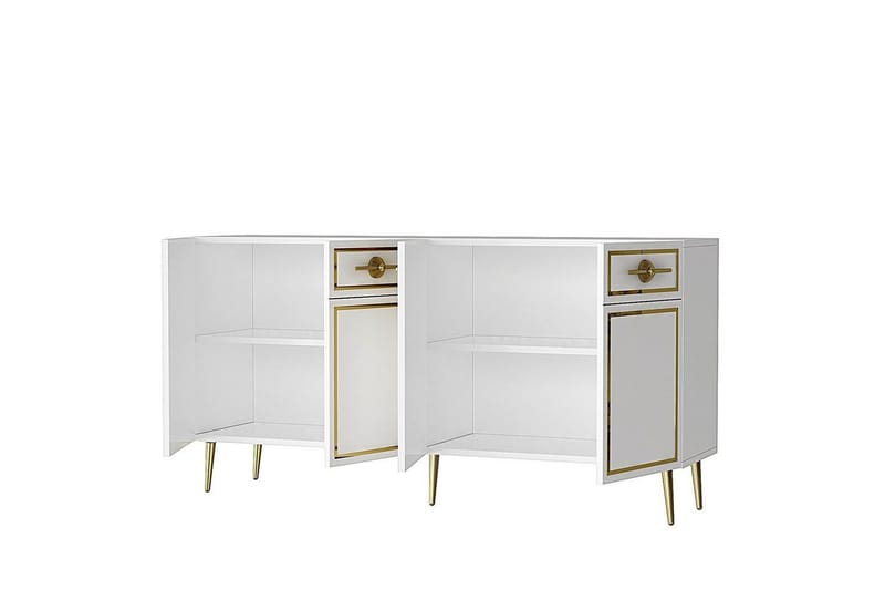 Konsol Colomieuy Vit / Rany - Vit / Rany - Möbler - Vardagsrum - Soffbord & vardagsrumsbord - Avlastningsbord & konsolbord