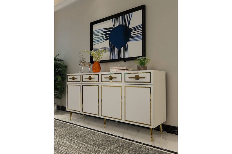 Konsol Colomieuy Vit / Rany - Vit / Rany - Möbler - Vardagsrum - Soffbord & vardagsrumsbord - Avlastningsbord & konsolbord