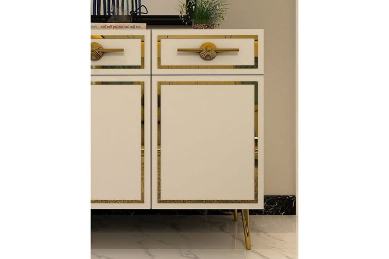 Konsol Colomieuy Vit / Rany - Vit / Rany - Möbler - Vardagsrum - Soffbord & vardagsrumsbord - Avlastningsbord & konsolbord