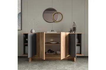 Konsol Diannare Antracit / Valnöt - Antracit / Valnöt - Möbler - Vardagsrum - Soffbord & vardagsrumsbord - Avlastningsbord & konsolbord