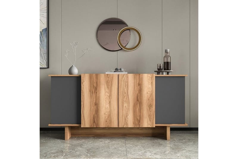Konsol Diannare Antracit / Valnöt - Antracit / Valnöt - Möbler - Vardagsrum - Soffbord & vardagsrumsbord - Avlastningsbord & konsolbord