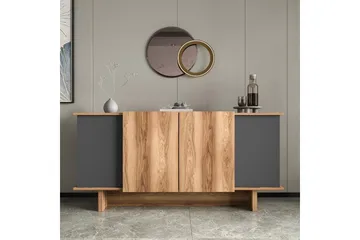 Konsol Diannare Antracit / Valnöt - Antracit / Valnöt - Möbler - Vardagsrum - Soffbord & vardagsrumsbord - Avlastningsbord & konsolbord