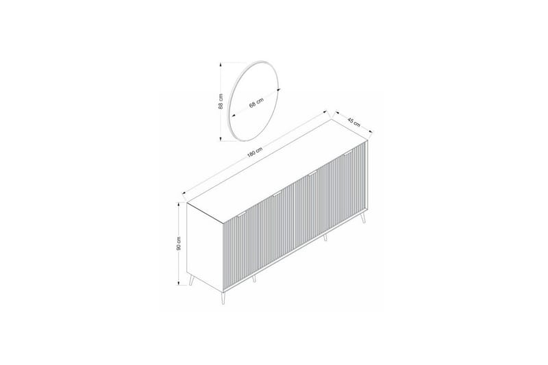 Konsol Fruitland Sandsten - Sand - Möbler - Vardagsrum - Soffbord & vardagsrumsbord - Avlastningsbord & konsolbord