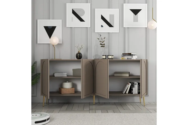 Konsol Hazim Atlas / Rany - Guld/Multifärgad - Möbler - Vardagsrum - Soffbord & vardagsrumsbord - Avlastningsbord & konsolbord