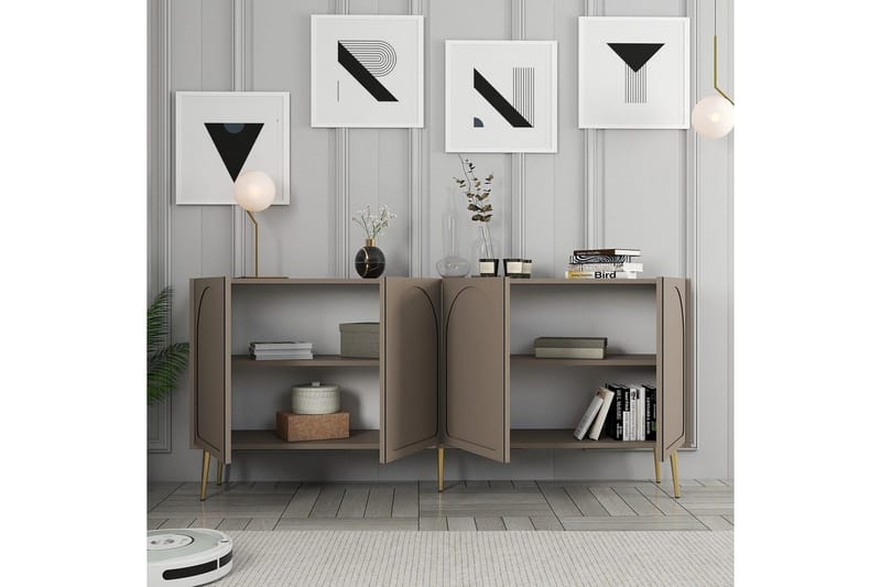 Konsol Hazim Atlas / Rany - Guld/Multifärgad - Möbler - Vardagsrum - Soffbord & vardagsrumsbord - Avlastningsbord & konsolbord