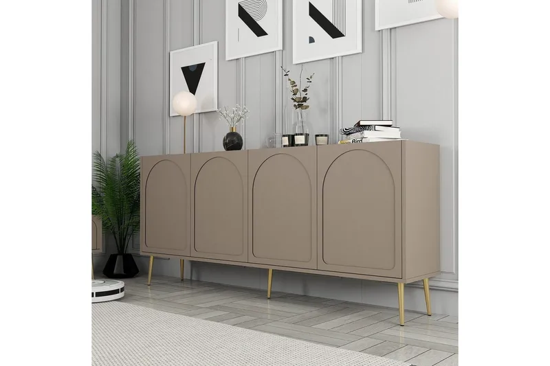 Konsol Hazim Atlas / Rany - Guld/Multifärgad - Möbler - Vardagsrum - Soffbord & vardagsrumsbord - Avlastningsbord & konsolbord