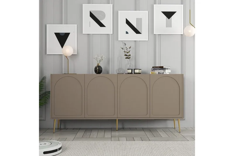 Konsol Hazim Atlas / Rany - Guld/Multifärgad - Möbler - Vardagsrum - Soffbord & vardagsrumsbord - Avlastningsbord & konsolbord