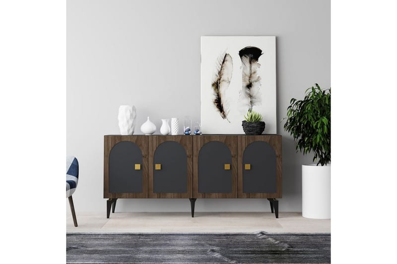 Konsol Hideaki Antracit / Rany - Antracit / Rany - Möbler - Vardagsrum - Soffbord & vardagsrumsbord - Avlastningsbord & konsolbord