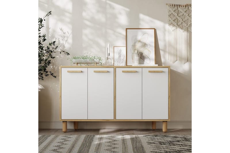 Konsol Hungirr Sudamalek / Vit - Sudamalek / Vit - Möbler - Vardagsrum - Soffbord & vardagsrumsbord - Avlastningsbord & konsolbord