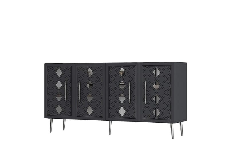 Konsol Ilna Antracit / Argentu - Antracit / Argentu - Möbler - Vardagsrum - Soffbord & vardagsrumsbord - Avlastningsbord & konsolbord