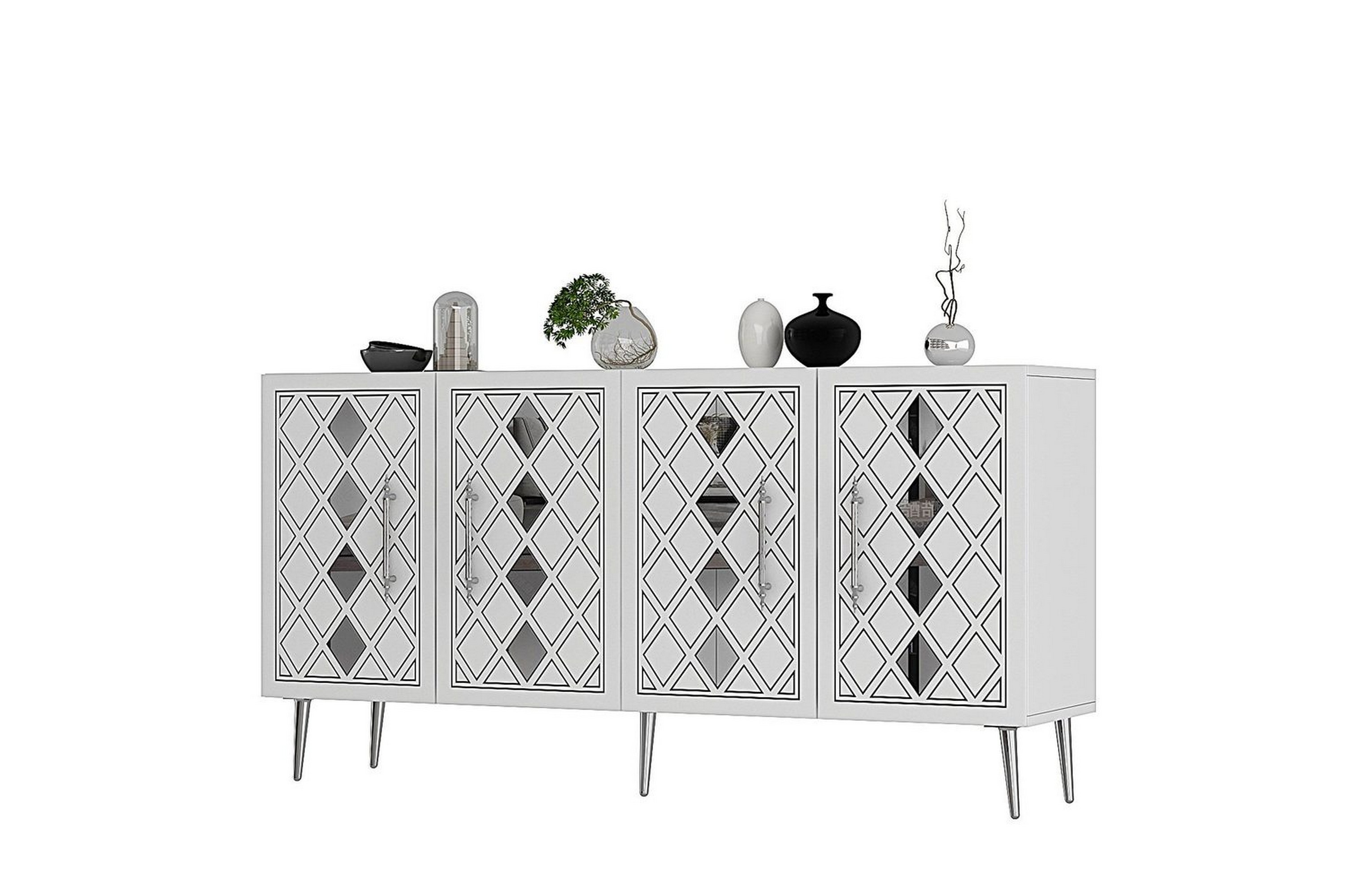 konsol ilna vit / argentu - vit / argentu