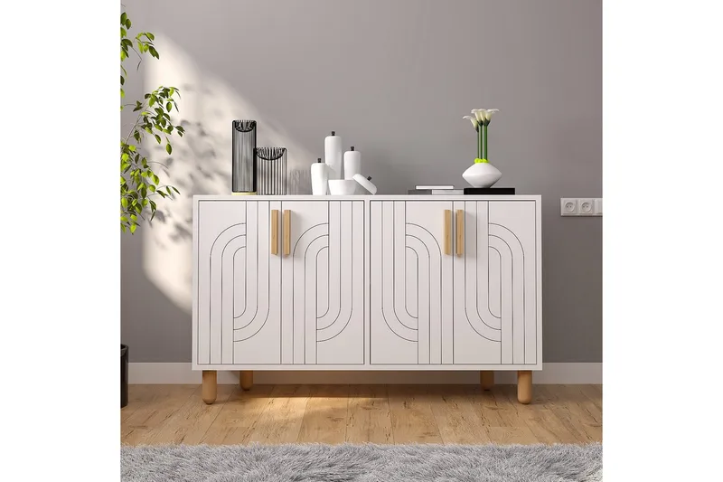 Konsol Januka Vit - Vit - Möbler - Vardagsrum - Soffbord & vardagsrumsbord - Avlastningsbord & konsolbord